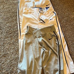 Lot of 3 Pairs of Nike Youth Large Baseball Pants